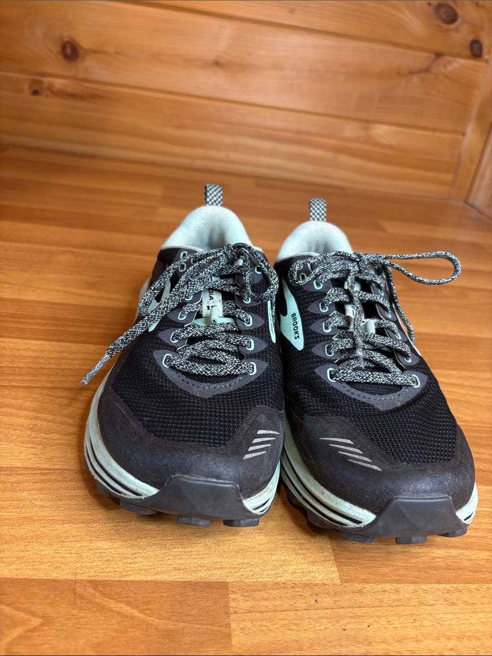 Brooks Black and Light Blue Women's Athletic Running Shoes